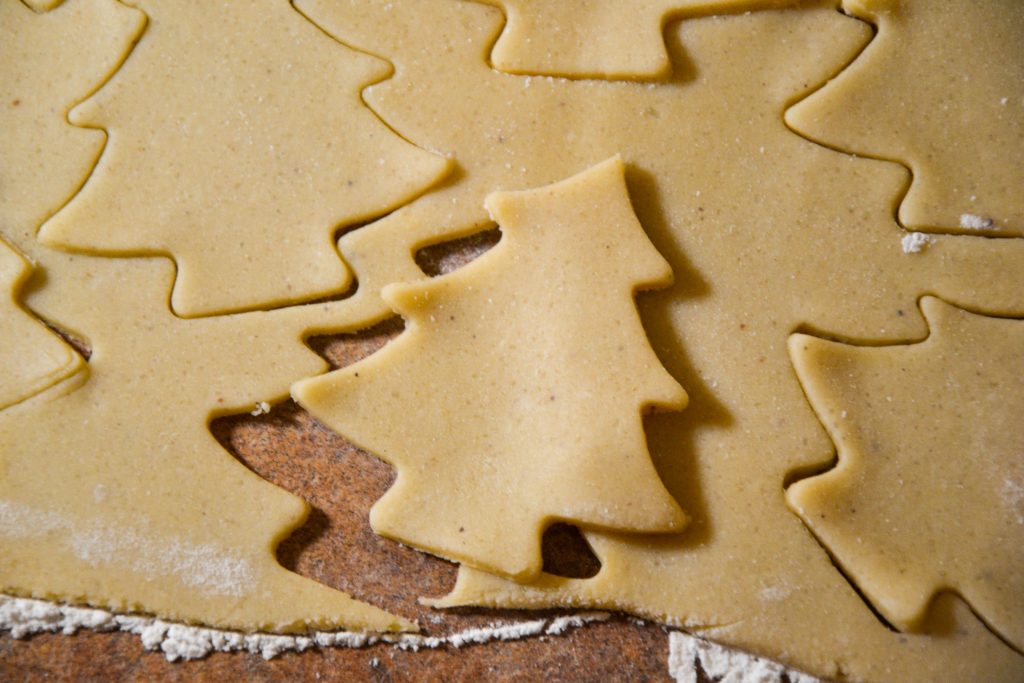 Decorated Christmas cookies sugar icing 