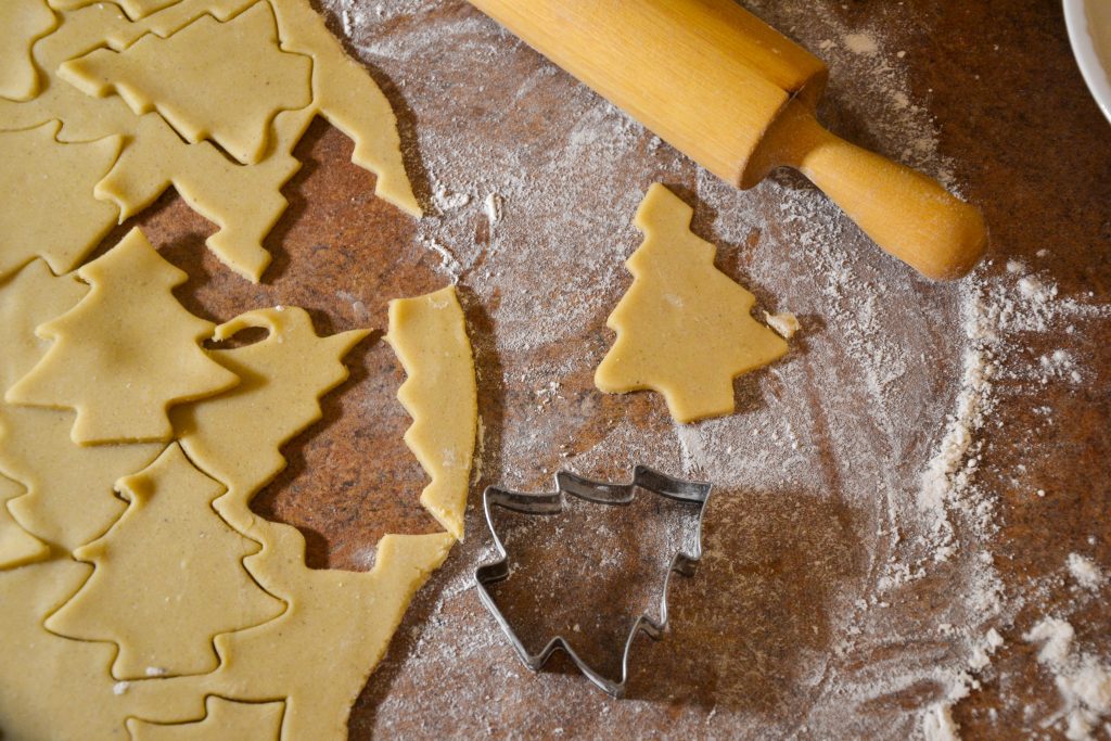 Decorated Christmas cookies sugar icing 