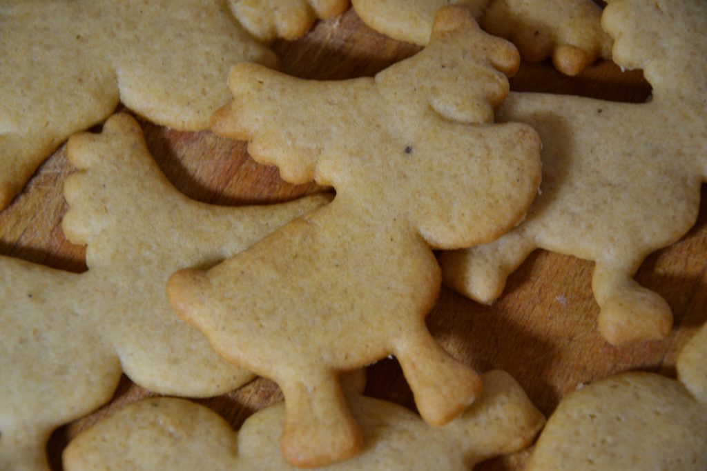 Decorated Christmas cookies sugar icing