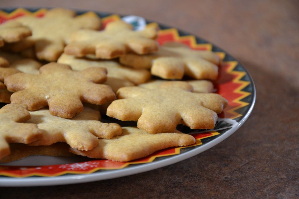 Decorated Christmas cookies sugar icing