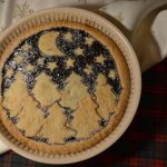 Christmas bleberry and cherry jam pie