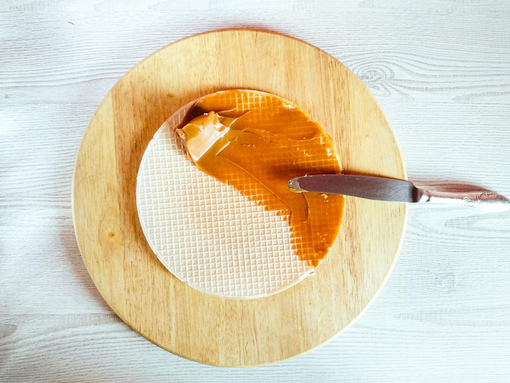 Wafers with Caramel Spread and Condensed Milk