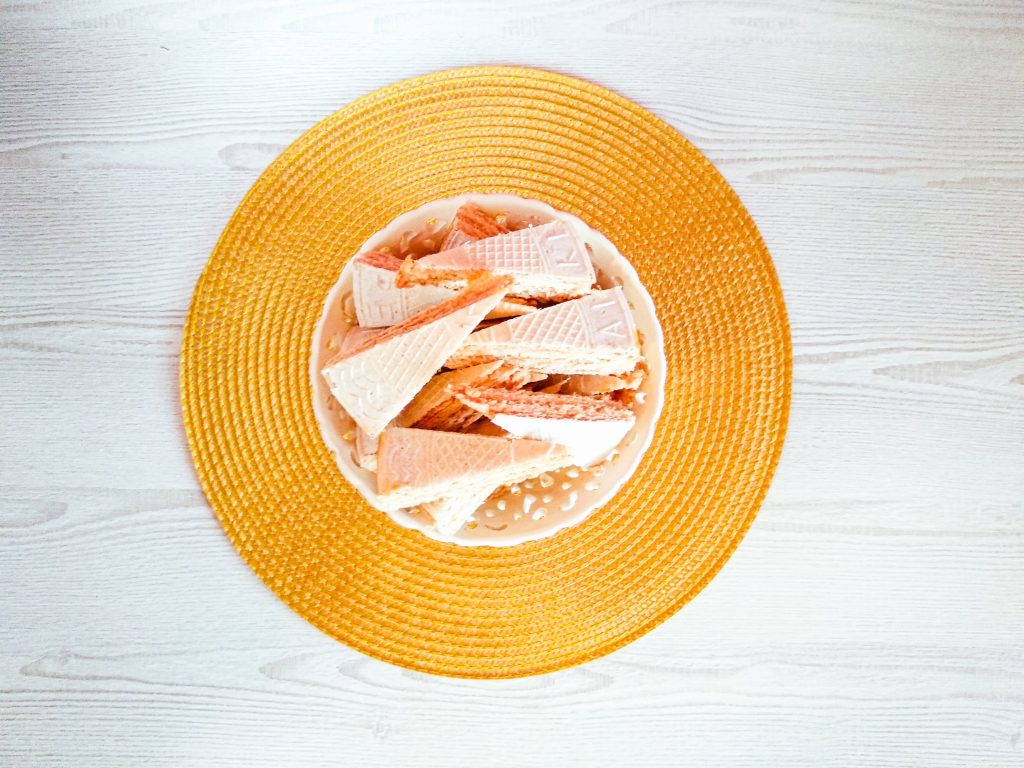 Wafers with Caramel Spread and Condensed Milk