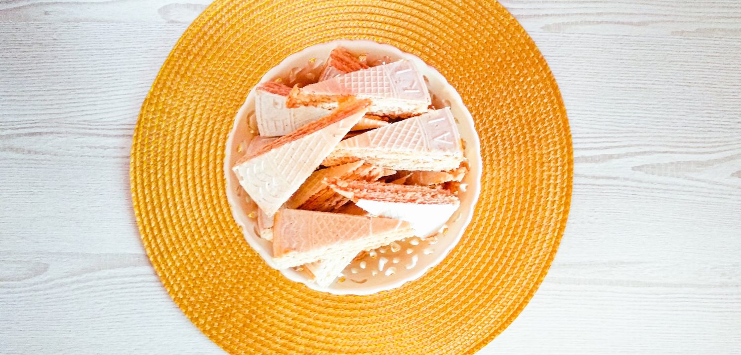 Wafers with Caramel Spread and Condensed Milk