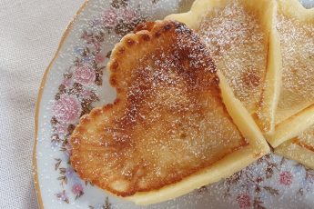 Heart Shaped Breakfast Pancakes for Valentine's Day